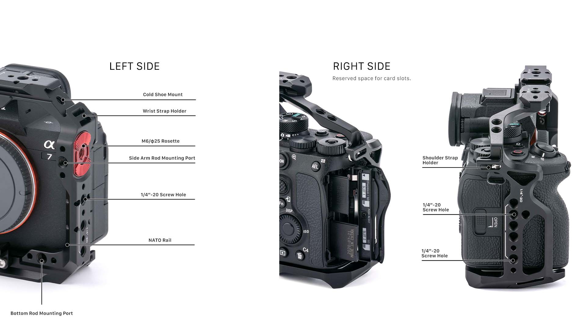 Camera Cage for Sony a7 IV Basic Kit - Black Camera Cage for Sony a7 IV Basic Kit - Black