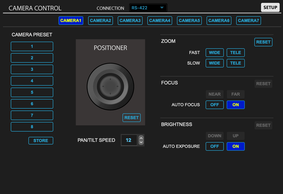 PTZ CAMERA CONTROL