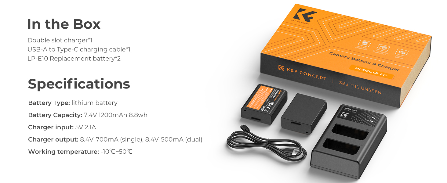 lp e10 battery list