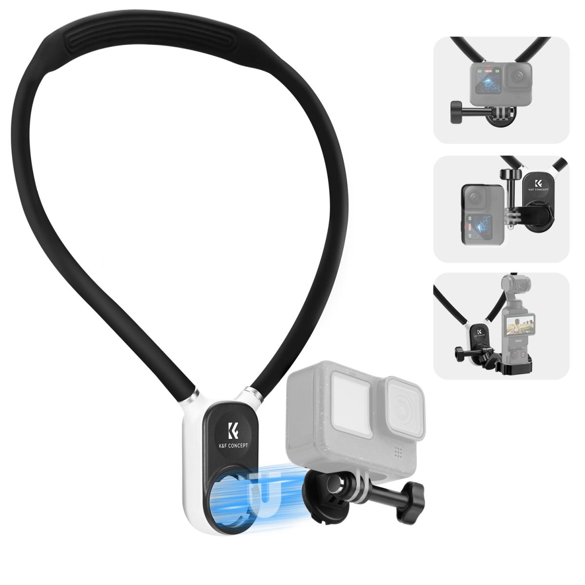 Magnetic POV Neck Mount for GoPro, OSMO Pocket 3, Magnetic Vlog Video Selfie Mount Chest Stand Hand Free Neck Holder